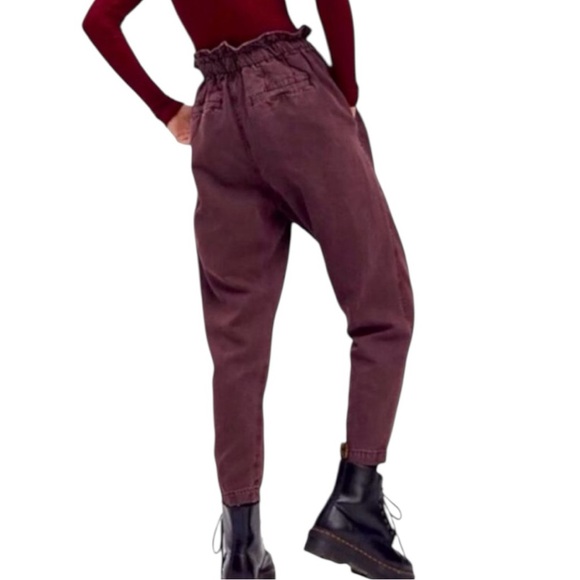 Free People Margate Pleated Paperbag Trouser Pant size Small - Picture 2 of 7